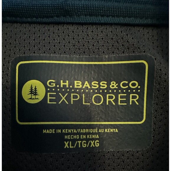 G.H. BASS & CO Explorer 1/4 Zip Up Burgundy Fleece Sweater Men's XL - Picture 3 of 6